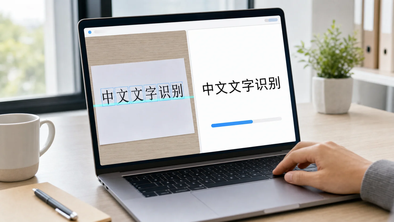 Chinese OCR extracting Chinese text from an image