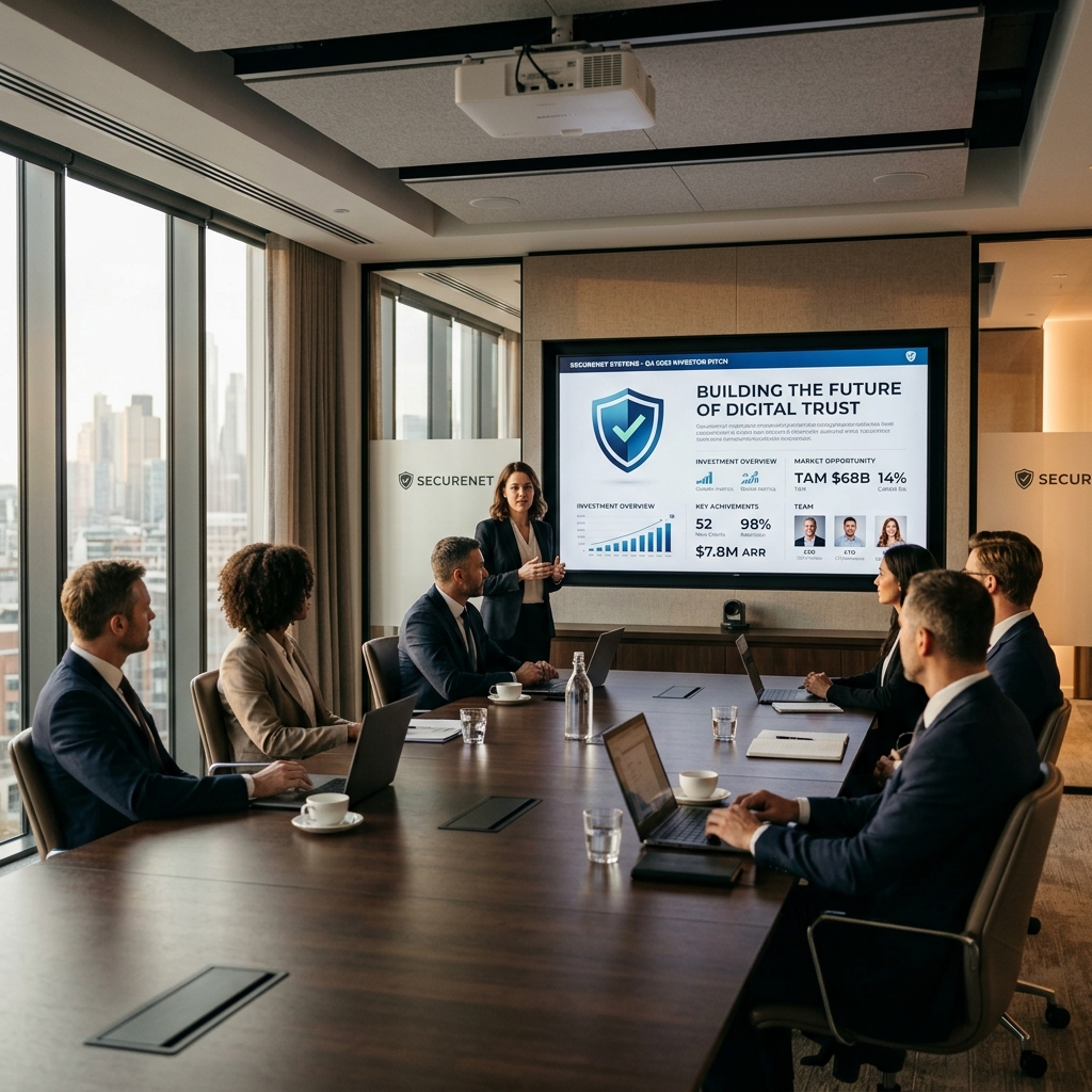 Cybersecurity Pitch Deck to Investor PPTX